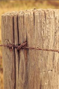 Weathered Wooden Fence Post Journal