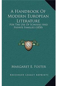 A Handbook of Modern European Literature