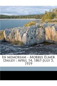 In Memoriam - Morris Elmer Dailey