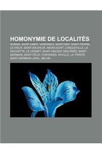 Homonymie de Localites