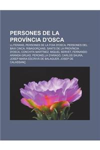Persones de La Provincia D'Osca