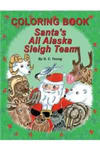 Coloring Book, Santa's All Alaska Sleigh Team