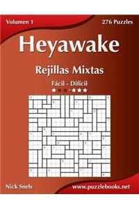 Heyawake Rejillas Mixtas - de Facil a Dificil - Volumen 1 - 276 Puzzles