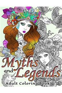 Myths and Legends Adult Coloring Book