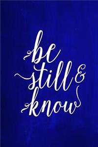 Chalkboard Journal - Be Still & Know (Blue)