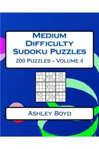 Medium Difficulty Sudoku Puzzles Volume 4