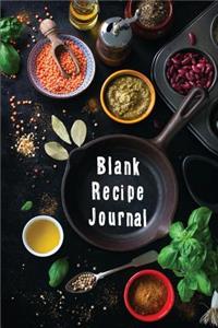 Blank Recipe Journal: Secret Home's Cooking Recipe Journal / 6 x 9 inches / Blank 100 Pages / Professional Cover Design