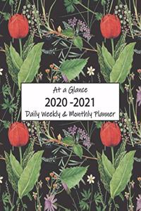 At a Glance 2020-2021 Daily Weekly & Monthly Planner