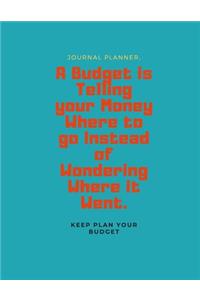 A Budget is Telling your Money Where to go Instead of Wondering Where it Went