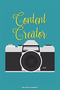 Content Creator Idea Journal Notebook