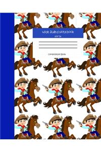 Wide Ruled Horse Notebook Composition Book
