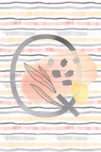 Food and Exercise Journal with Monogram Letter Q
