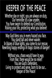 Keeper Of The Peace Thin Blue Line Graph Journal