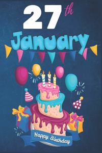 27th January Happy Birthday Notebook Journal