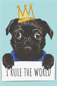 Mops Notizbuch I rule the world
