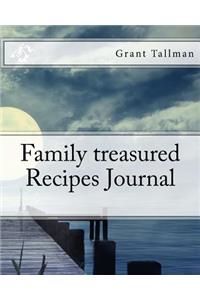 Family treasured Recipes Journal