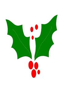 Christmas Holly Leaves Red Berries Design School Comp Book 130 Pages