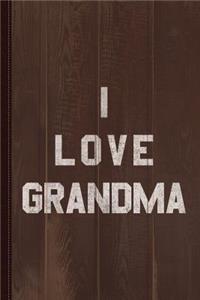 I Love Grandma White Vintage Journal Notebook