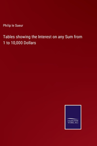 Tables showing the Interest on any Sum from 1 to 10,000 Dollars