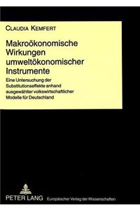 Makrooekonomische Wirkungen Umweltoekonomischer Instrumente