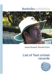List of Test Cricket Records