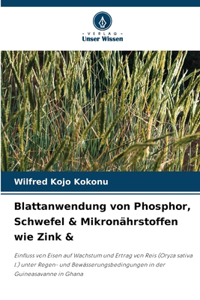 Blattanwendung von Phosphor, Schwefel & Mikronährstoffen wie Zink &