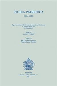 Studia Patristica. Vol. XCIII - Papers Presented at the Seventeenth International Conference on Patristic Studies Held in Oxford 2015
