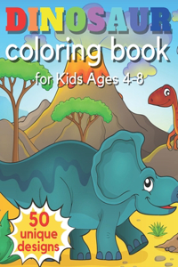 DINOSAUR Coloring Books for Kids Ages 4-8