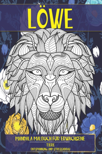 Mandala Malbuch für Erwachsene - Entspannung und Stressabbau - Tiere - Löwe