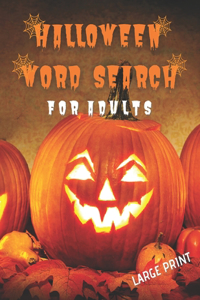 Halloween Word Search for Adults Large Print