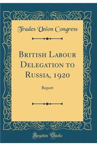 British Labour Delegation to Russia, 1920: Report (Classic Reprint)