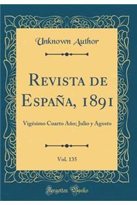 Revista de Espaï¿½a, 1891, Vol. 135: Vigï¿½simo Cuarto Aï¿½o; Julio Y Agosto (Classic Reprint)