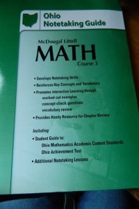 McDougal Littell Math Course 3 Ohio: Notetaking Guide (Student) Course 3