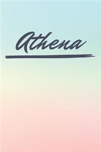 Athena: Personalized Athena Journal / Birthday Gift / Greeting Card / Diary Name Gift Alternative