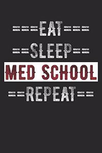 Med School Student Journal - Eat Sleep Med School Repeat