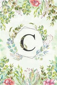 C - Monogrammed Floral Journal