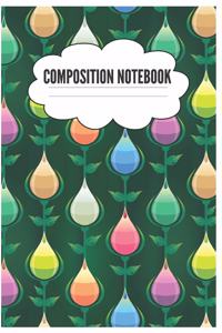 Composition Notebook: Beautiful Tulip Notebook/Journal for Adult/Children Flowers Enthusiasts to Writing (6x9 Inch.) College Ruled Lined Paper 120 Blank Pages (WHITE&BLAC