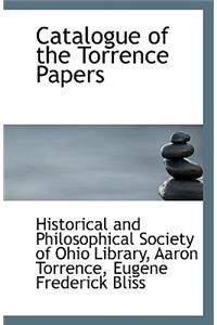 Catalogue of the Torrence Papers