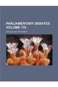 Parliamentary Debates Volume 110