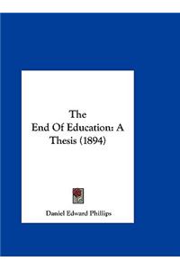 The End of Education