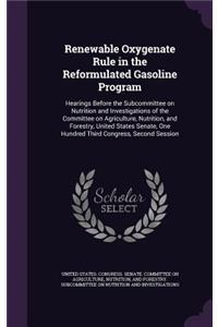 Renewable Oxygenate Rule in the Reformulated Gasoline Program