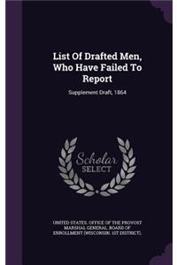 List of Drafted Men, Who Have Failed to Report