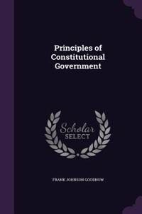 Principles of Constitutional Government
