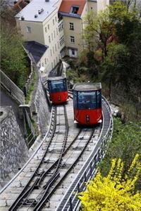 Trams in The Schlossberg Graz Austria