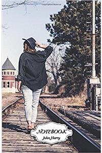 Woman on Railroad: Small Pocket Notebook