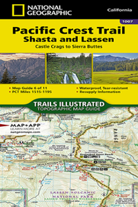 Pacific Crest Trail: Shasta And Lassen Map [castle Crags To Sierra Buttes]