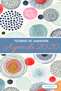 2020 Planificador - Tesoros de Sabiduría - Círculos Geométricos de Durazno Y Gris