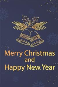 Merry Christmas and Happy New Year Joy Peace Love Candle Stick Clock Gift Blank Lined Notebook / Journal / Diary (Volume 1) (Cute Merry Christmas Notebook)