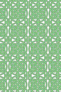 Celtic Lined Journal -green Knotwork
