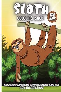 Sloth Coloring Book For Kids